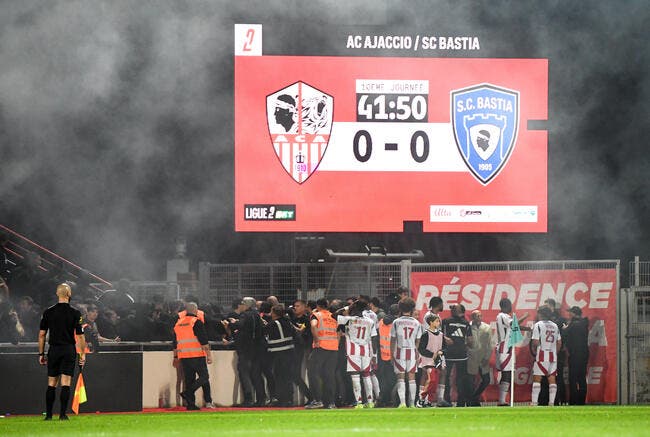 L2 : Ajaccio-Bastia reprendra le 3 décembre à la 42e minute