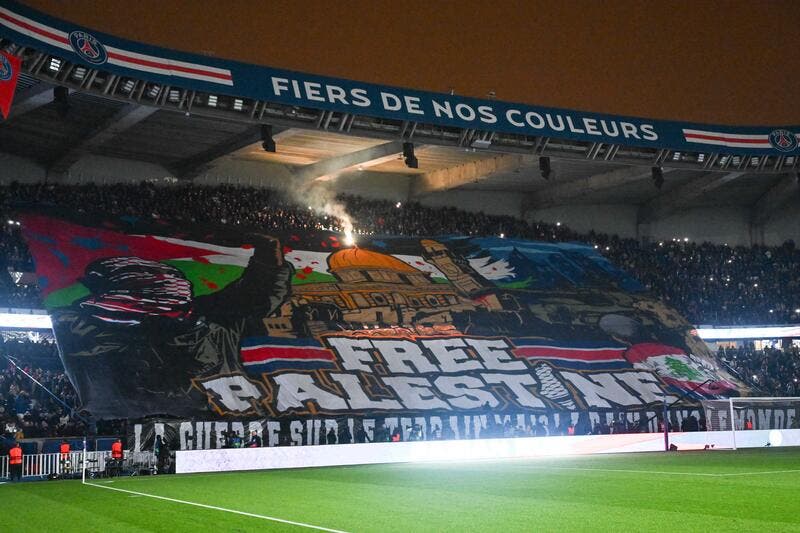 « Free Palestine », le PSG répond au tifo d’Auteuil